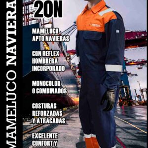 Art. 00020N Mameluco ignífugo apto navieras